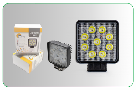KAMAR Lampa robocza LED 9x LED 24W 1430lm flood kwadratowa
