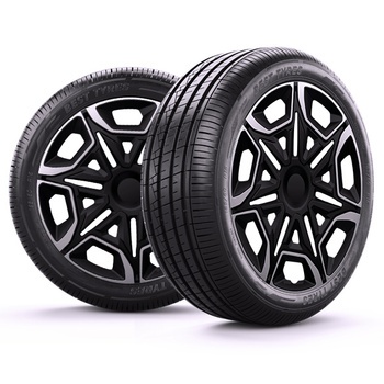 GÓRECKI Kołpaki samochodowe VARIDO silver black 15"