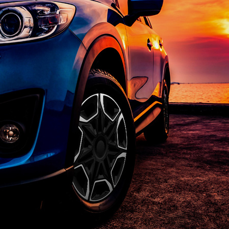 GÓRECKI Kołpaki samochodowe VARIDO silver black 16"