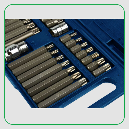 HERMON ZESTAW kluczy imbus torx spline hex bitów 1/2" 3/8" 40 elementów