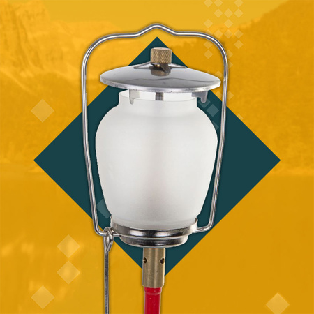 AG Lampa gazowa turystyczna na butlę KINGA3 0,6kW + VITKOVICE MILMET Butla gazowa 5kg 12,3l z kołpakiem plastikowym przyłącze 3/8'' od góry PROPAN - BUTAN, LPG