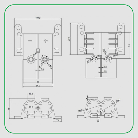 KAMAR Gniazdo 2 PIN 24V 300A wysokoprądowe SW5