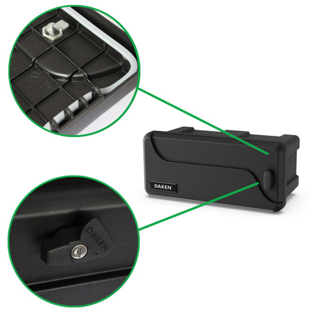 DAKEN Skrzynka narzędziowa BLACKIT 550x250x295 23l / 20kg jeden zamek