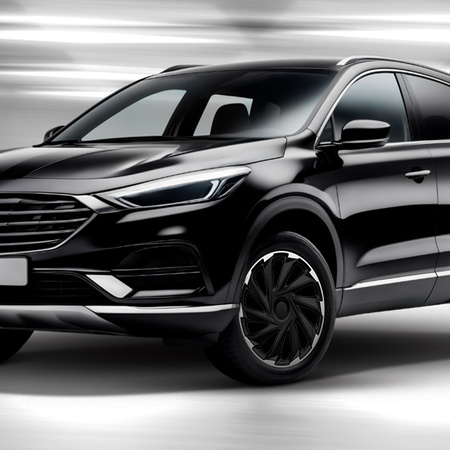 GÓRECKI Kołpaki samochodowe MISANO silver black 15"