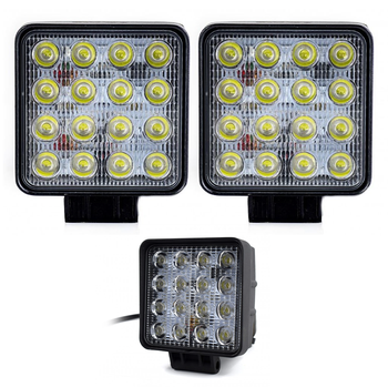 KAMAR Lampa robocza LED 16x LED 43W 2100lm flood kwadratowa x2