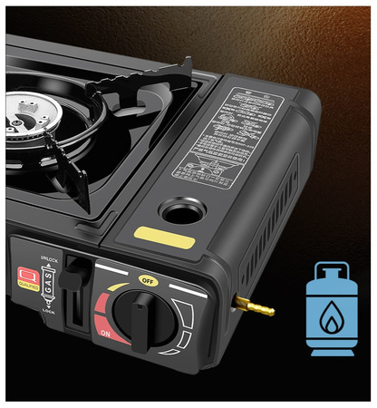 HAPPY HOME Kuchenka turystyczna 2w1 x1 + ALPEN CAMPING Osłona przeciwwiatrowa do kuchenki turystycznej x1 +  IMEX Nakładka grillowa 30,5cm x1 +  ALPEN CAMPING Kartusz Gazowy IK1004 400ml 227g x8