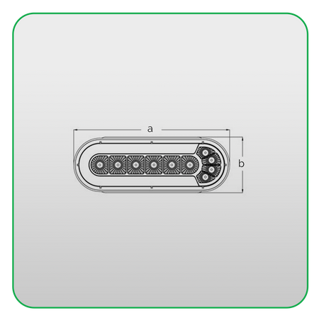 KAMAR Lampa tylna zespolona LED neon dynamiczny kierunek 12/24V owalna x2