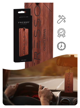 FRESSO Gentleman drewniana zawieszka zapachowa x3
