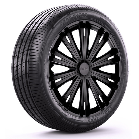 GÓRECKI Kołpaki GIGA BLACK 16”