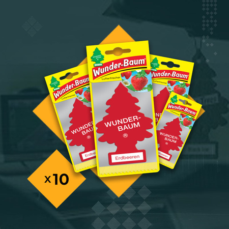 WUNDER-BAUM Drzewko zapachowe Erdbeeren / Truskawka x10