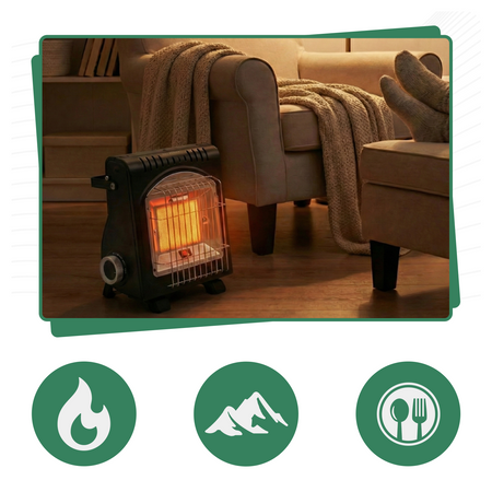 Piecyk turystyczny gazowy funkcja kuchenki + INTER GLOBUS Kartusz Gazowy 400ml 227g x4