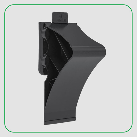 LOKHEN Klin pod koła do przyczepki samochodu NANO 10 225x90x100mm + LOKHEN Uchwyt wspornik mocujący FLATY do klina NANO 10