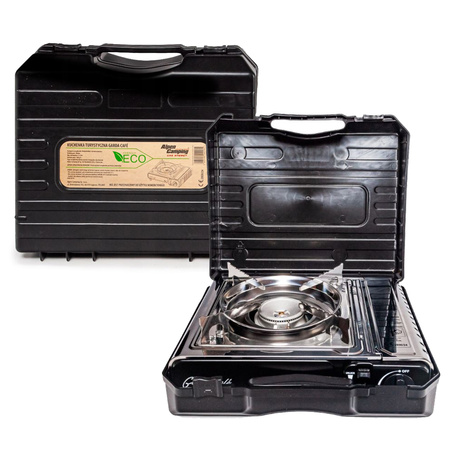ALPEN CAMPING Kuchenka turystyczna GARDA CAFE gazowa na kartusz stal nierdzewna