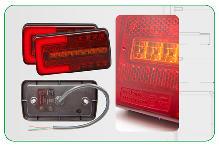 KAMAR Lampa tylna zespolona LED neon dynamiczny kierunek 12/24V x2