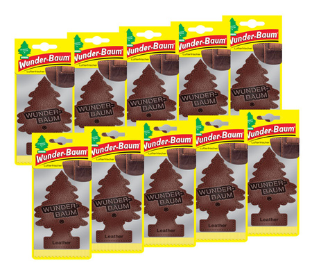 WUNDER-BAUM Drzewko zapachowe Leather / Leder / Skóra x10