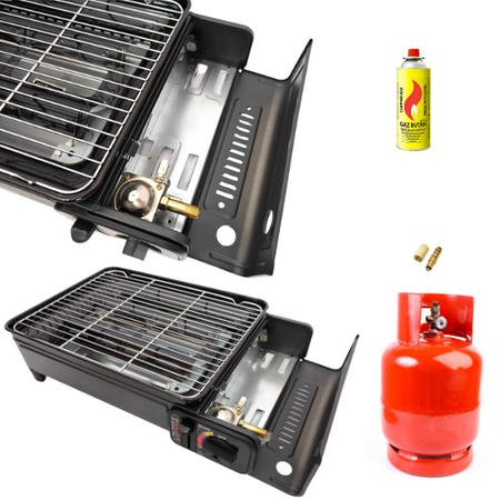 Grill gazowy turystyczny na kartusze / butle gazową
