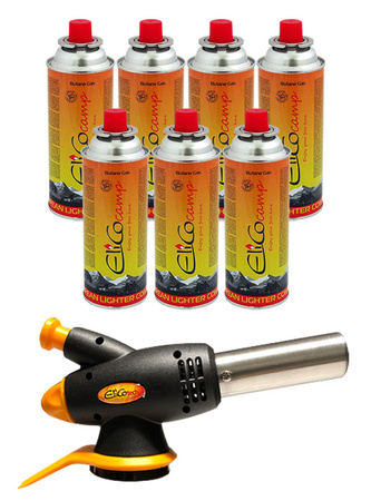 ELICOTECH Palnik gazowy wielofunkcyjny RK‑3110 x1 + ELICOCAMP Kartusz Gazowy 220g x7