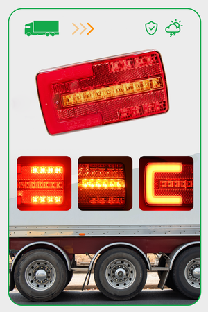 KAMAR Lampa tylna zespolona LED neon dynamiczny kierunek 12/24V x2