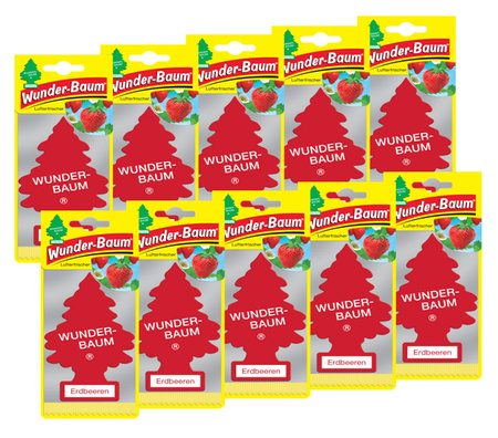 WUNDER-BAUM Drzewko zapachowe Erdbeeren / Truskawka x10