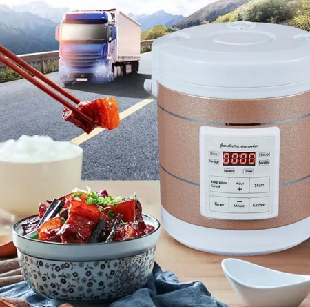 Multicooker turystyczny ryżowar samochodowy 1,6l 180W 12V 24V