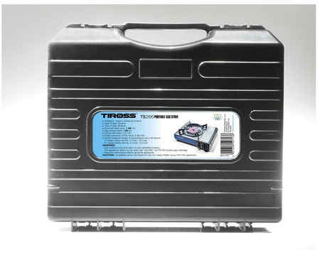 TIROSS Kuchenka turystyczna TS-266 x1 + ALPEN CAMPING Osłona przeciwwiatrowa do kuchenki turystycznej x1