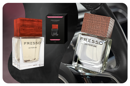 FRESSO Sugar Love drewniana zawieszka zapachowa + perfumy samochodowe 50ml