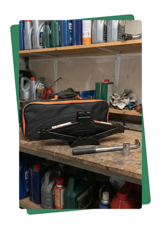 Podnośnik samochodowy trapezowy 1,5T + klucz do kół 17 19 21 23mm + torba