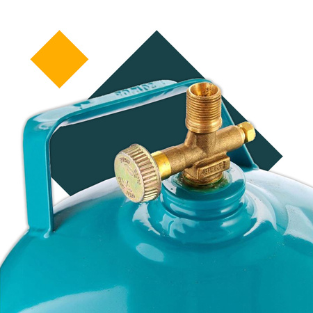 AG Promiennik turystyczny na butlę gazową SMYK 1,1kW + VITKOVICE MILMET Butla gazowa 5kg 12,3l z kołpakiem plastikowym przyłącze 3/8'' od góry PROPAN - BUTAN, LPG