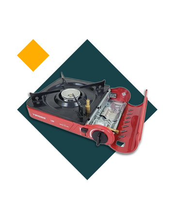 TIROSS Kuchenka turystyczna TS-262 x1 + IMEX Nakładka grillowa 30,5cm x1