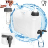 SimplyCan Pojemnik na wodę 5L ATEST bezbarwny z plastikowym kranikiem HEAVY DUTY x1  + SimplyCan Dozownik mydła do kanistra 150 ml DIN51 grafitowy x1