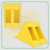 LOKHEN Klin pod koła żółty E36 336x123x148mm + LOKHEN Uchwyt metalowy ocynkowany do klina pod koła E36