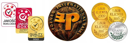 GÓRECKI Kołpaki samochodowe TECNA silver black 15"