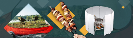 ALPEN CAMPING Kuchenka turystyczna PATAGONIA + ALPEN CAMPING Osłona przeciwwiatrowa do kuchenki turystycznej