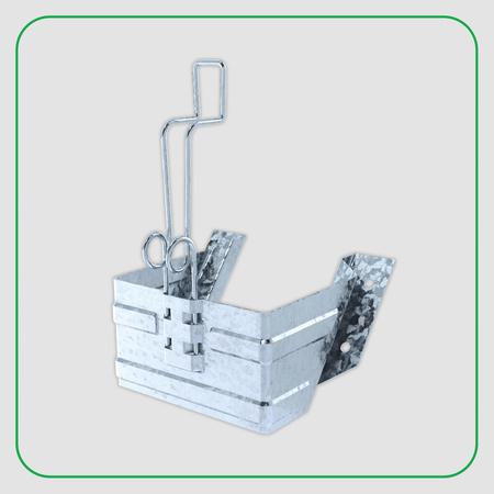 LOKHEN Klin pod koła żółty G46 383x160x190mm + LOKHEN Uchwyt metalowy ocynkowany do klina pod koła G46