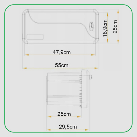 DAKEN Skrzynka narzędziowa BLACKIT 550x250x295 23l / 20kg jeden zamek