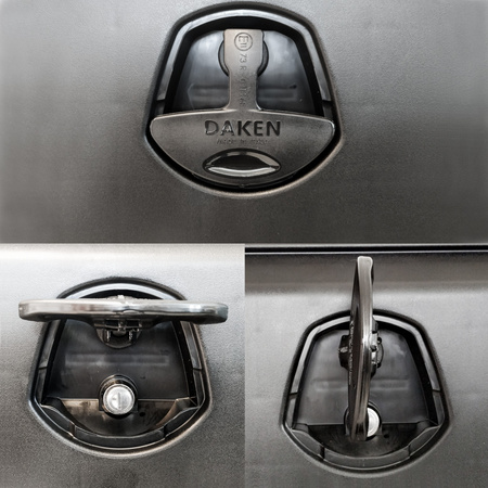 DAKEN Skrzynka narzędziowa JUST 600x415x460 74l / 50kg + DAKEN Uchwyty montażowe / wsporniki do skrzynek narzędziowych zestaw