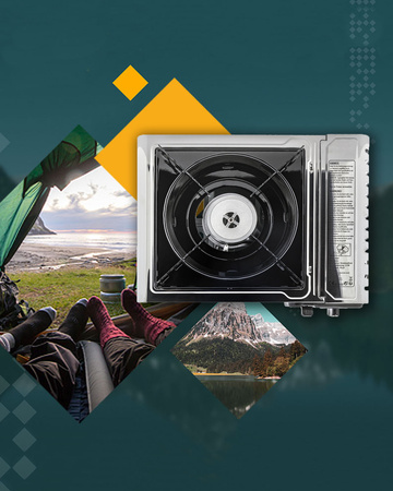 T24 Kuchenka turystyczna ze stali nierdzewnej x1 + ALPEN CAMPING Kartusz Gazowy IK1004 400ml 227g x4