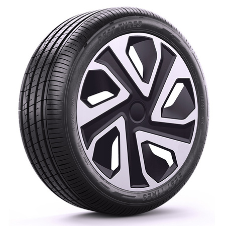 GÓRECKI Kołpaki ST SILVER BLACK 16"