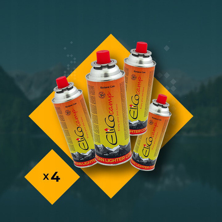 ELICOTECH Palnik gazowy wielofunkcyjny RK-3129 x1 +  ELICOCAMP Kartusz Gazowy 220g x4