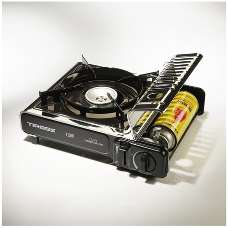 TIROSS Kuchenka turystyczna TS-265 x1 + ALPEN CAMPING Osłona przeciwwiatrowa do kuchenki turystycznej x1