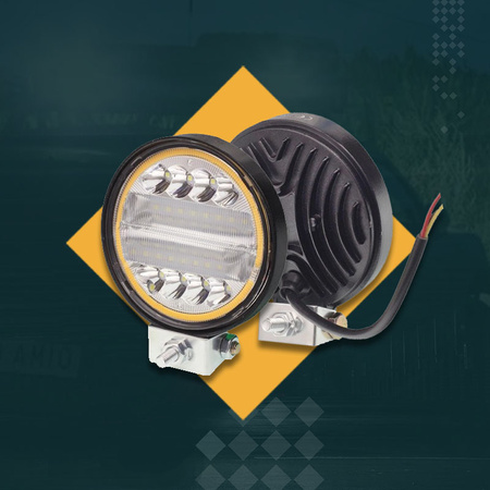 HERMON Lampa robocza okrągła 24 LED 12-24V + COB 24x3W FI 110 gr. 20mm