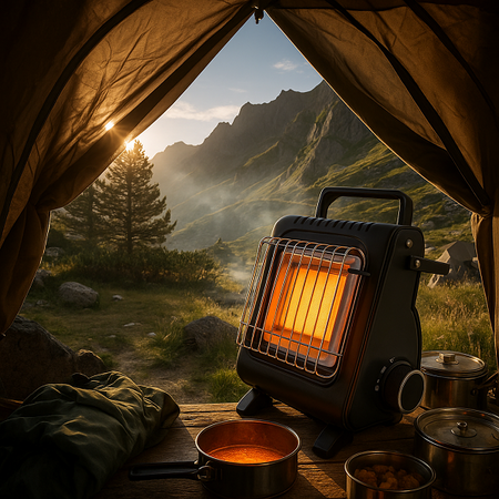 Piecyk gazowy turystyczny z funkcją kuchenki