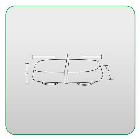 KAMAR Belka ostrzegawcza LED 310x159x75mm R65 R10