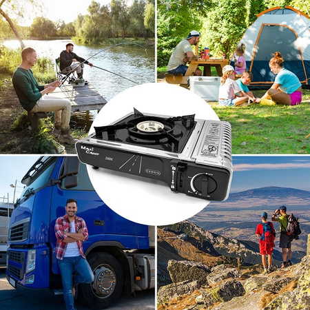 MaxiCamp Kuchenka turystyczna gazowa na kartusz INOX