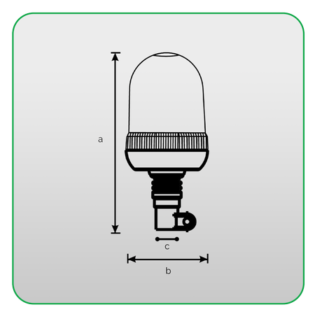 KAMAR Lampa ostrzegawcza błyskowa żarówka H1 flex R65