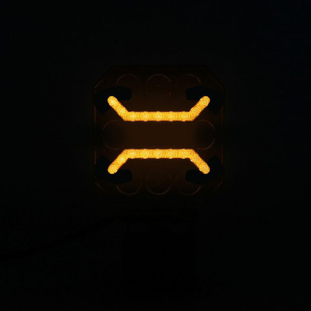 KAMAR Lampa robocza 10 LED 15W 1500lm + 2x pasek LED amber 12/24V