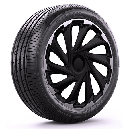 GÓRECKI Kołpaki samochodowe MISANO silver black 15"