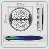 KAMAR Lampa reflektor dalekosiężny drogowy 23 LED z pozycją 12/24V 7480lm 103W, 1,7W x2