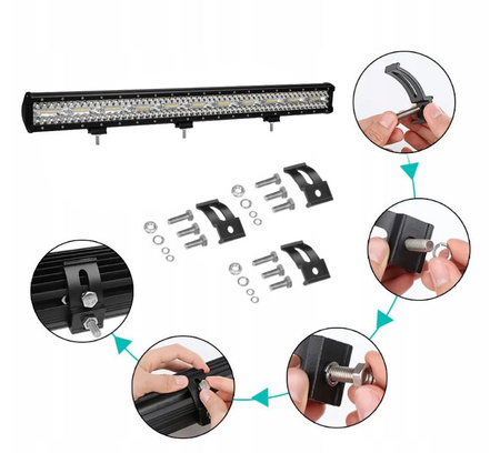 HERMON Panel lampa robocza LED x200 600W 12V 24V 71cm led bar OFF - ROAD