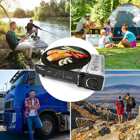 MaxiCamp Nakładka grillowa okrągła do kuchenki turystycznej GRILL PLATE